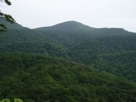 天風鏡から見る高山と幕滝