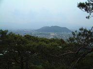 福島市と信夫山（西側）